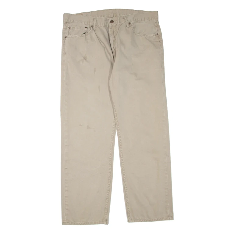LEVI'S Mens Trousers Beige Regular Straight W38 L30