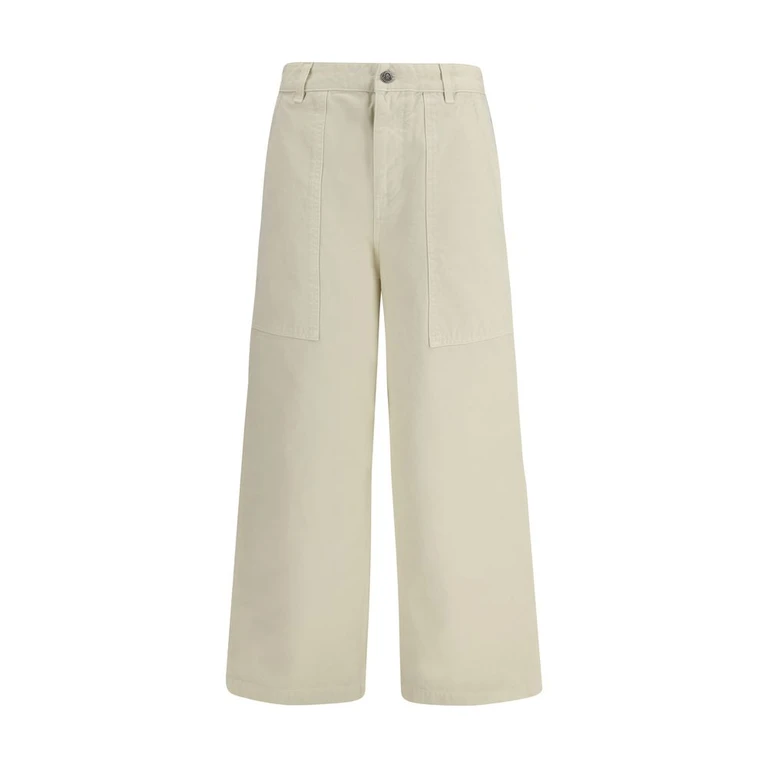 Moncler Beige Cotton Casual Pants - Women