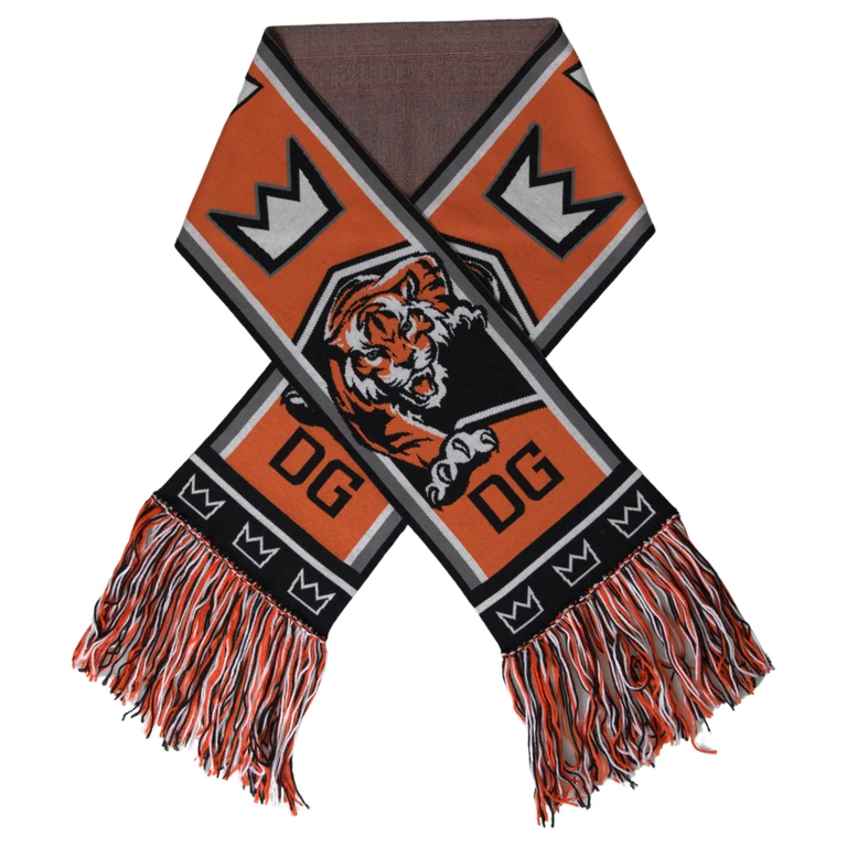 Dolce & Gabbana Multicolor Wool Dg Royals Wrap Fringe Scarf Virgin - Women