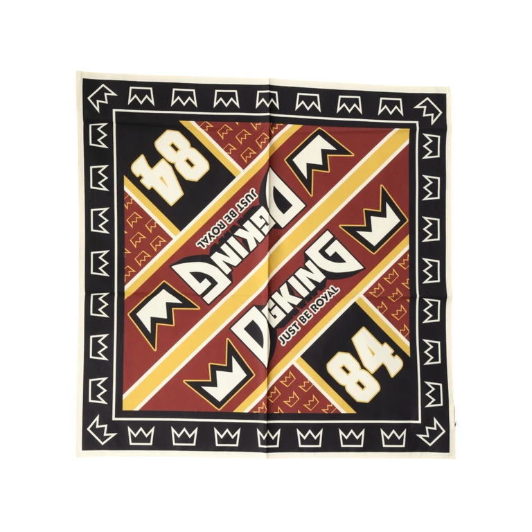 Dolce & Gabbana Multicolor Dg King Square Foulard Men 50.5cm X 50cm Scarf - Men