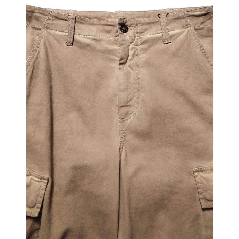 Dolce & Gabbana Brown Mid Waist Cargo Straight Trouser Pants Cotton Elastane - Men