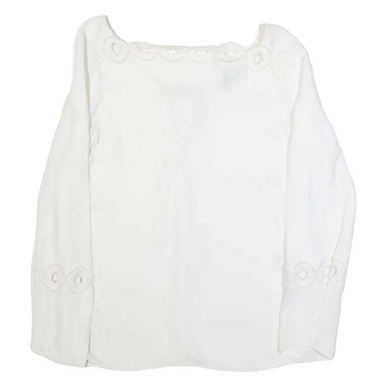 MASSIMO DUTTI Womens Top White Long Sleeve S
