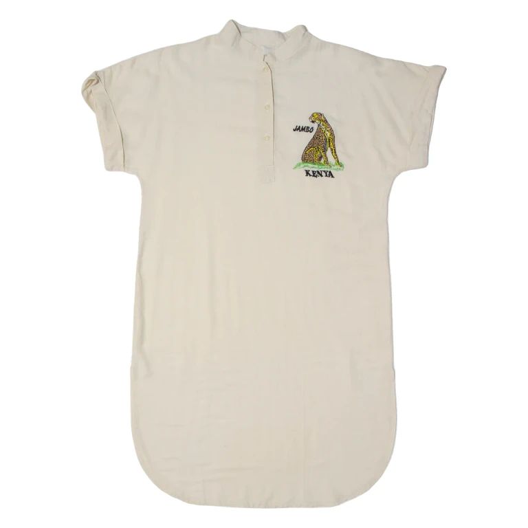 JAMBO Womens Shirt Dress Cream Short Sleeve Midi M