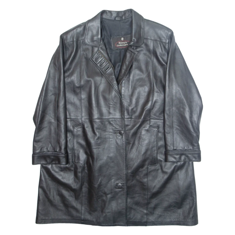 BENNYS LEDERWAREN Mens Jacket Black Faux Leather L