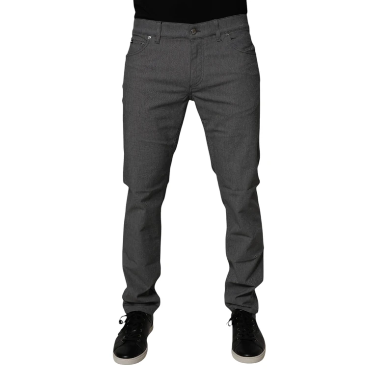 Dolce & Gabbana Gray Cotton Stretch Skinny Denim Jeans Elastane Clothing - Men