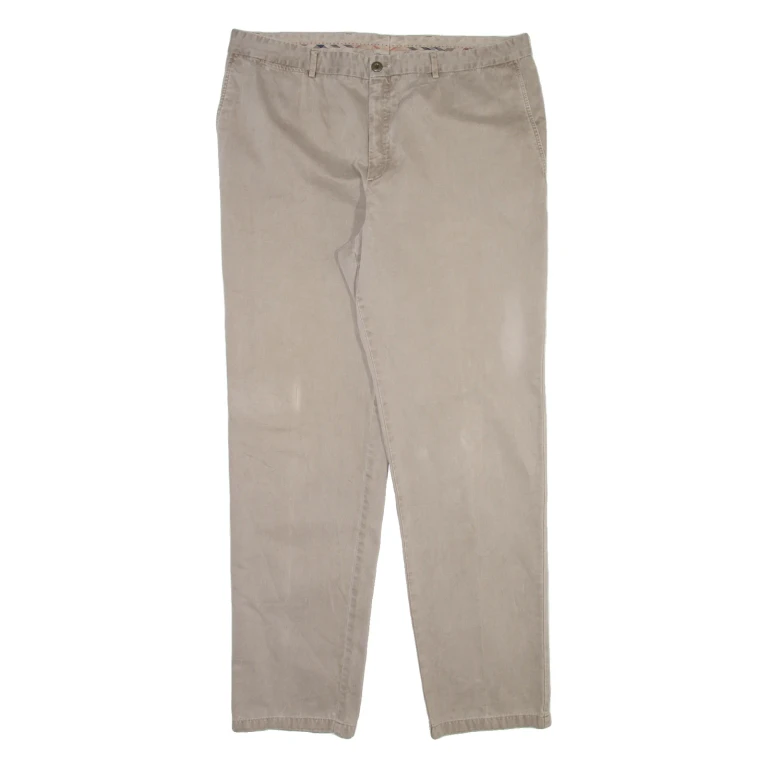 BURBERRY Mens Trousers Beige Relaxed Straight W40 L34