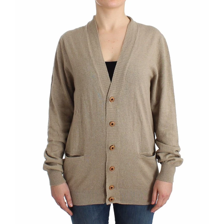 Ermanno Scervino Beige Rayon Cardigan Clothing - Women