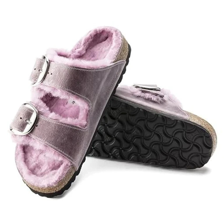 Unisex Arizona Big Buckle Shearling Natural Leather Lavender