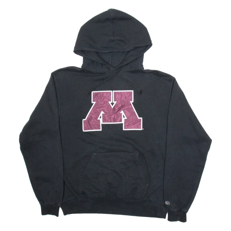 CHAMPION Mens Black Hoodie M
