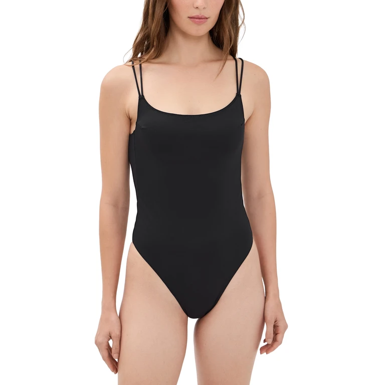 Frankies Bikinis Lotus One Piece Black XS