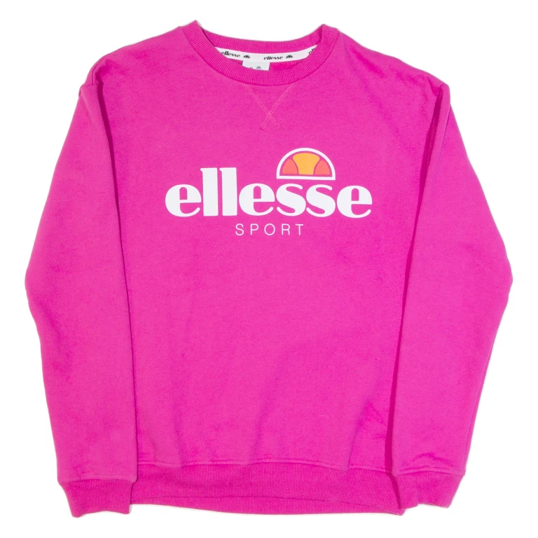 ELLESSE Womens Sweatshirt Pink UK 8