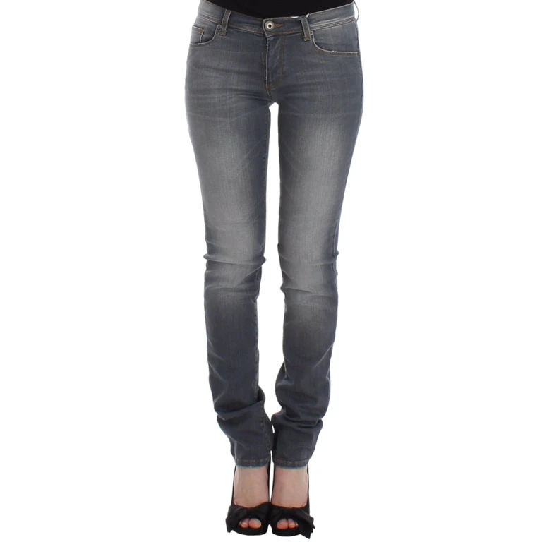 Ermanno Scervino Gray Slim Jeans Denim Pants Skinny Leg Stretch Cotton - Women