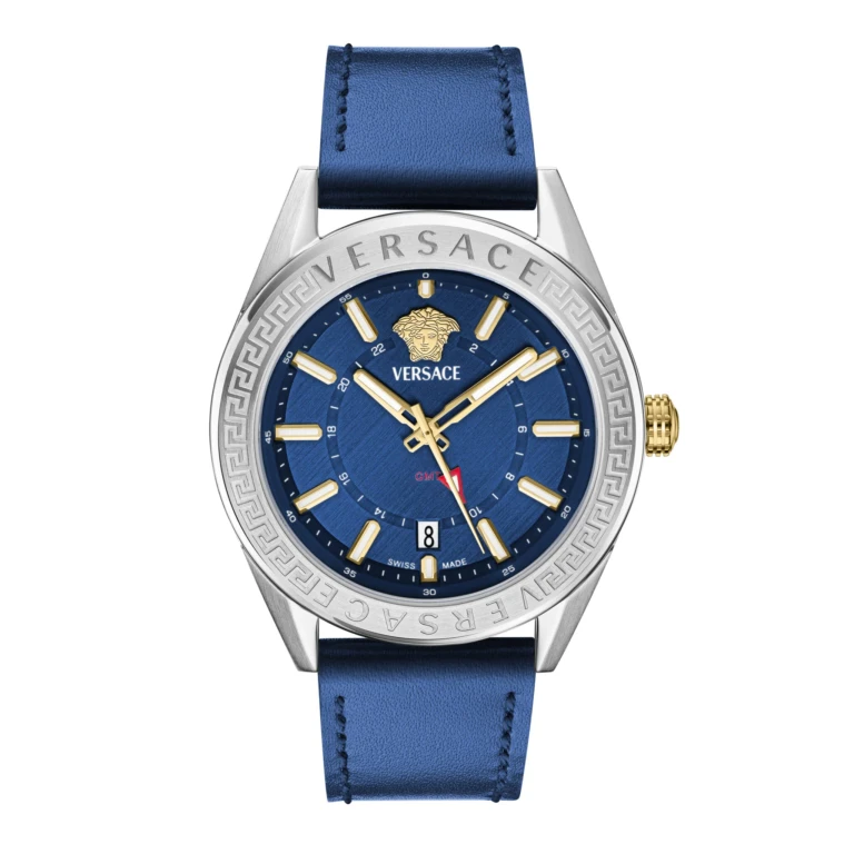 V-Code GMT Leather Watch