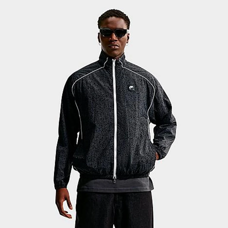 Nike Men's Air Safari Print Woven Jacket in Obsidian Size: XS
