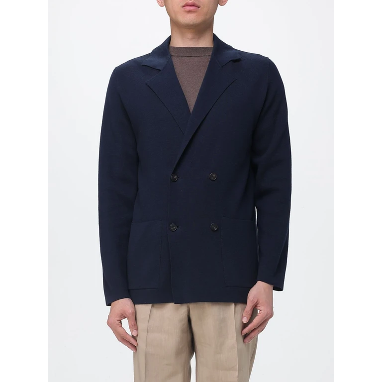 Double-Breasted Cotton Blazer (WILLYPWE2603BLU)