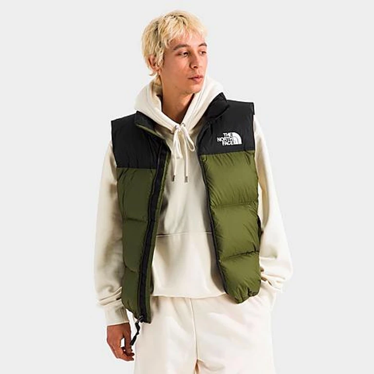 The North Face Men's 1996 Retro Nuptse Vest in Woodland Green/TNF Black Size: Small