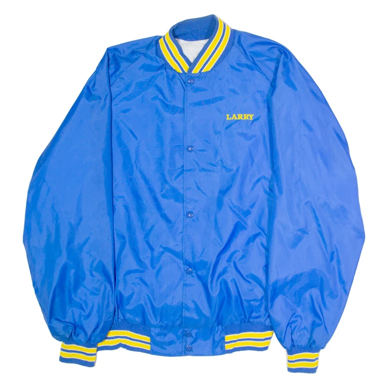 WEST ARK Port Charlotte Loyal Order Of Moose Lodge 212 'Larry' Mens Varsity Jacket Blue Nylon 80s USA XL