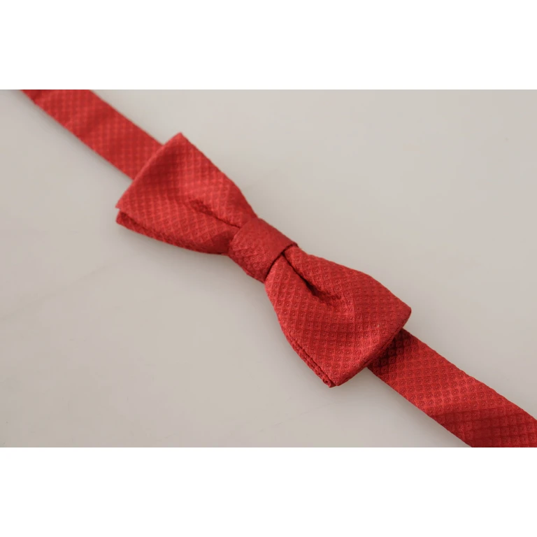 Dolce & Gabbana Red Silk Adjustable Neck Papillon Tie - Men