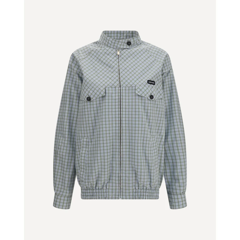 Checked technical fabric blouson Jacket Female 38