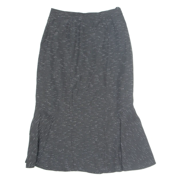 Womens Peasant Skirt Black Midi 90s M