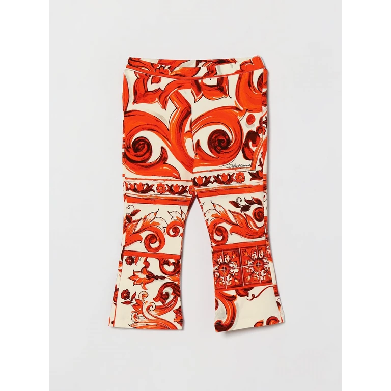 Girl's Majolica Print Flared Stretch-Cotton Leggings (L2JPI9G7P4IIO3TN)