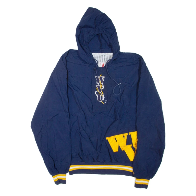 LEGENDS Mens Pullover Jacket Blue Nylon USA Hooded M