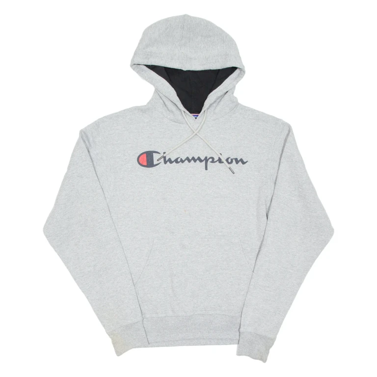 CHAMPION Mens Grey Hoodie S