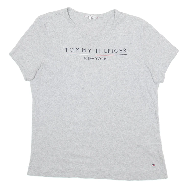 TOMMY HILFIGER Womens T-Shirt Grey M