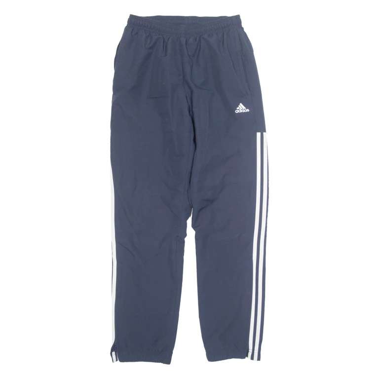 ADIDAS Mens Track Pants Blue Tapered S W26 L29