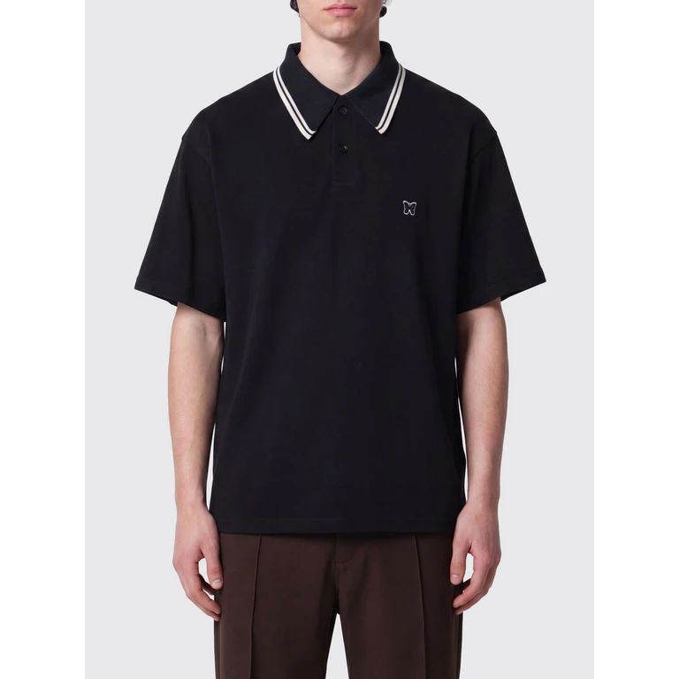Relaxed-Fit Cotton Polo Shirt with Logo Patch (SX442BLK)