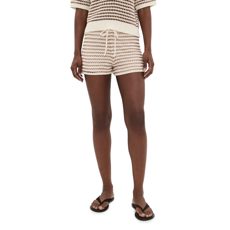 Z Supply Lyla Striped Sweater Shorts Taro L