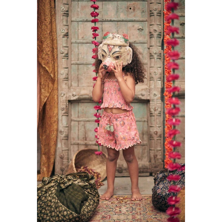 Pink girl's shorts - Bohemian Strawberry