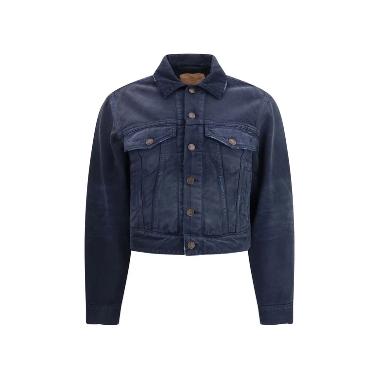 Balenciaga Blue Cotton Denim Jacket Clothing - Women