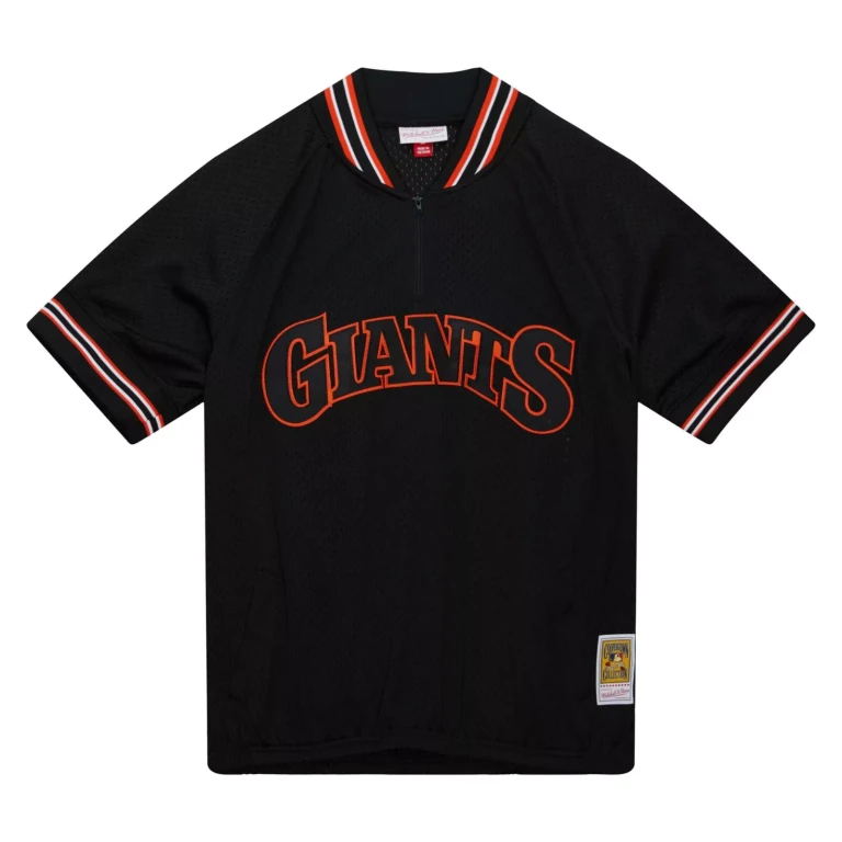 Men's MLB Authentic Bp Jersey - 1/4 Zip Giants 1991 Will Clark