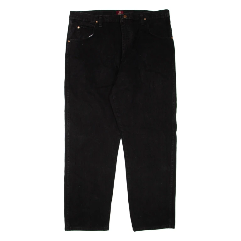 WRANGLER Womens Jeans Black Relaxed Straight W40 L32