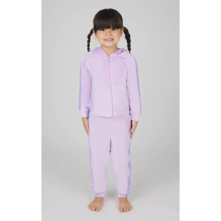 Toddler Girls 2 PC Velour Hoodie Jacket and Jogger