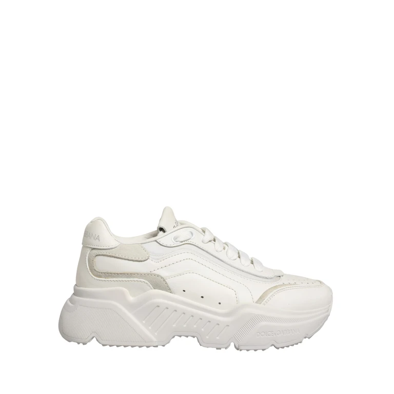 White Leather Daymaster Low Top Sneakers Shoes Nylon Acrylic 87lf - Men
