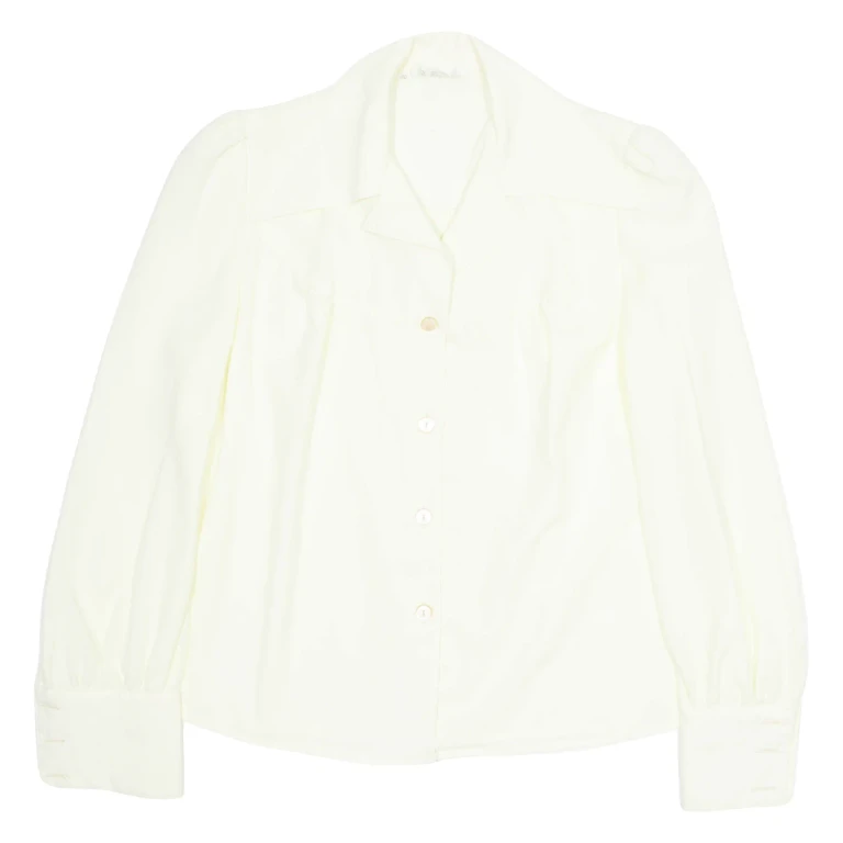 CV Womens Shirt Yellow Collared Long Sleeve M