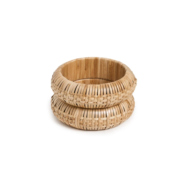 SHASHI Jacques Bangle Set Brown One Size