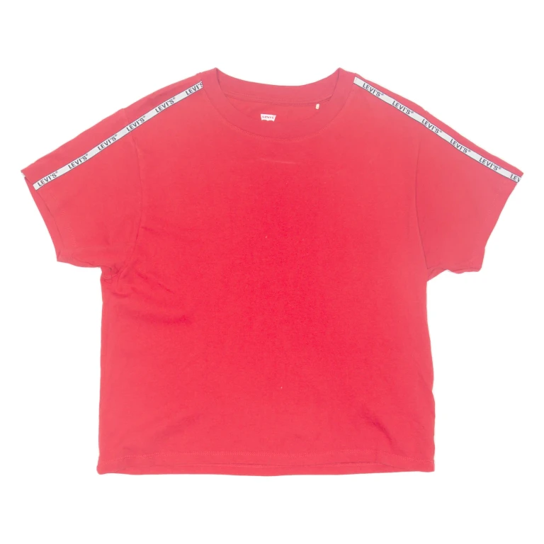 LEVI'S Cropped Womens T-Shirt Red XS