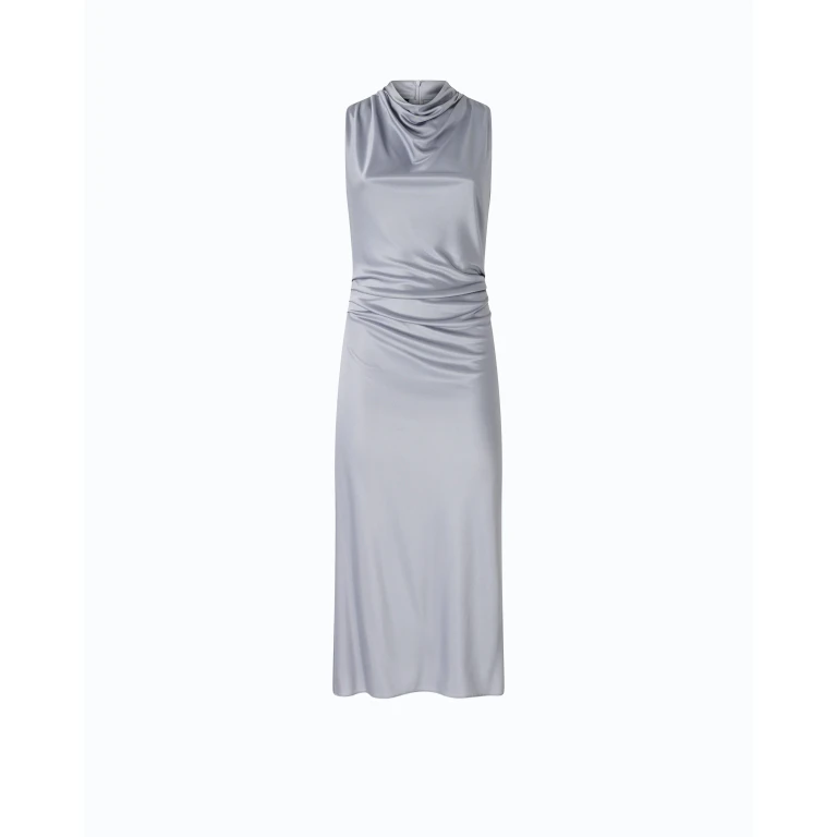 Robe fourreau mi-longue avec col drapé - XS