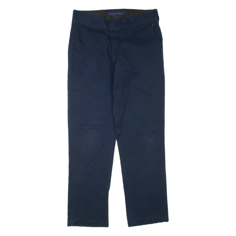 DICKIES Mens Trousers Blue Regular Straight W32 L30