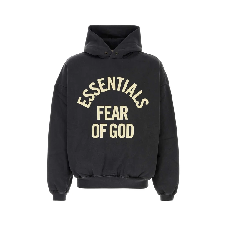 Fear Of God Essential Slate Cotton Oversize Sweatshirt Fadedblack Exterior: Felpe - Men
