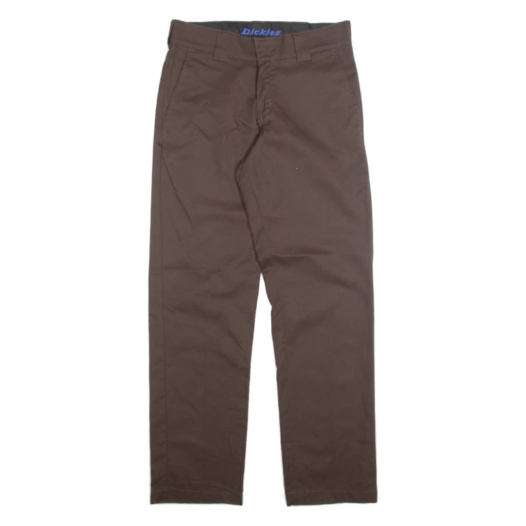 DICKIES Chino Mens Trousers Brown Regular Straight W28 L30