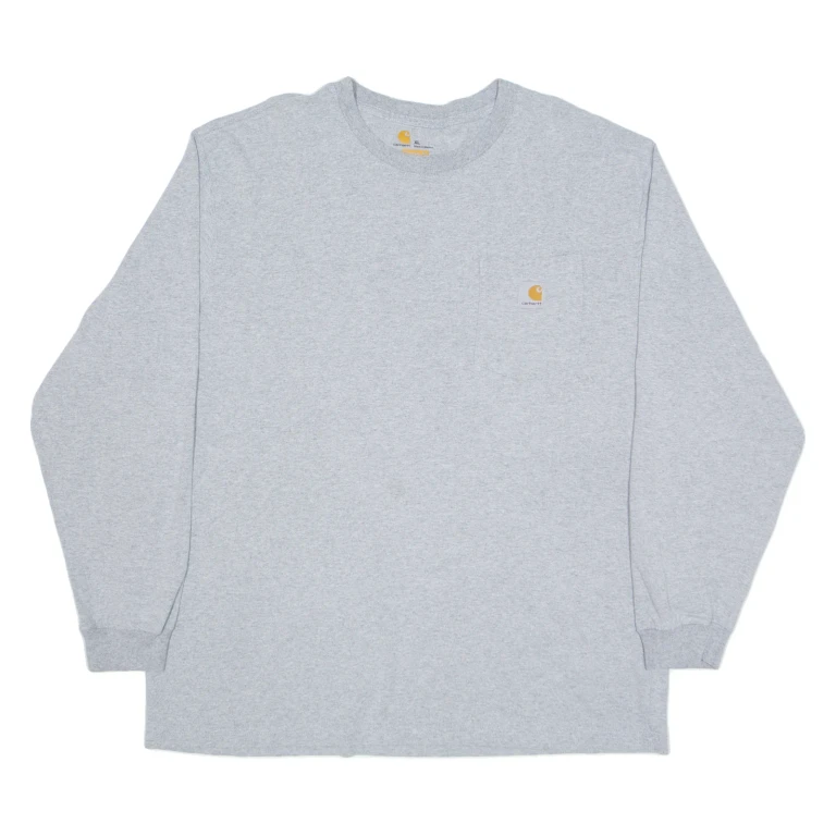 CARHARTT Mens T-Shirt Grey Long Sleeve XL