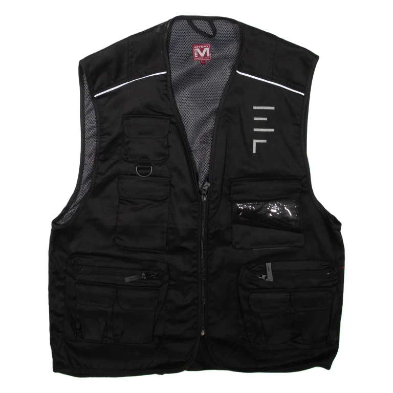 MYDAY Utility Mens Gilet Black L