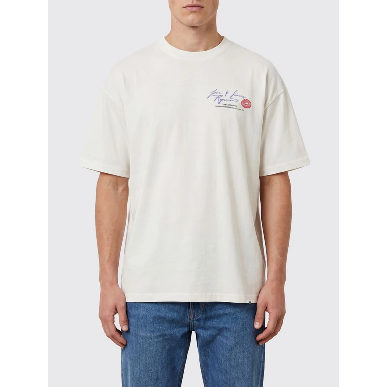 Logo Cotton T-shirt with Dropped Shoulders (MLM101143FLATWHITE)
