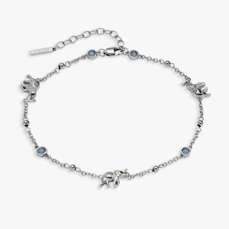 Elephant Inline Charm Anklet
