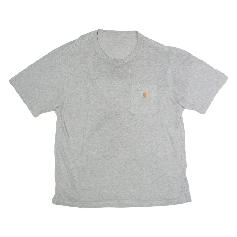 CARHARTT Mens T-Shirt Grey Crew Neck L
