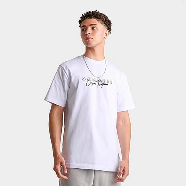 Men's Harley T-Shirt in White/Navy Size: XS